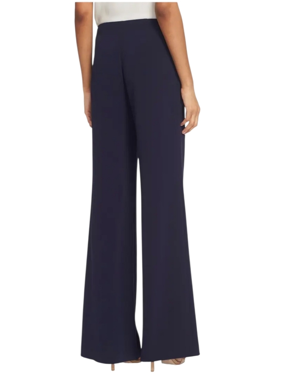 Diane Von Furstenberg Preston Wide Leg Crepe Pants Navy Women's 4 Wideleg Office - Picture 2 of 13